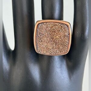 Bronze Milor Druzy Ring           Size 6